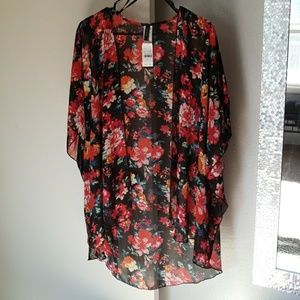 Floral Long Cardigan/Kimono